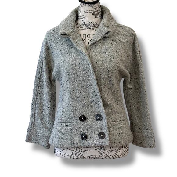 Isabel Marant Etoile Size 1 (S) Gray Wool Tweed Cardigan Sweater Designer - Picture 1 of 7